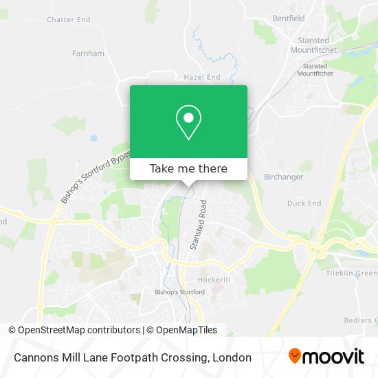 Cannons Mill Lane Footpath Crossing map