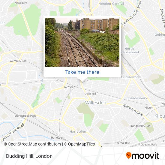 Dudding Hill map