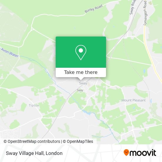 Sway Village Hall map