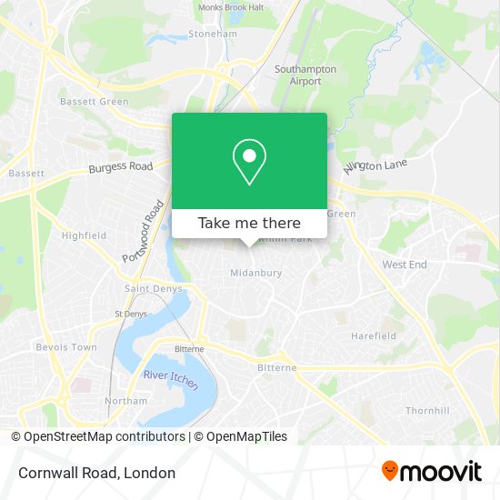 Cornwall Road map