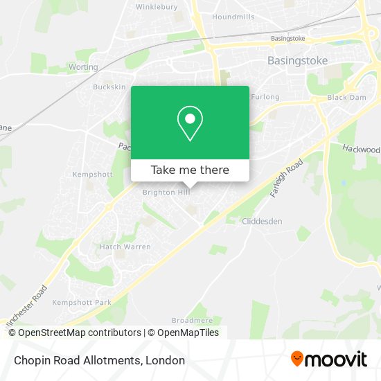Chopin Road Allotments map