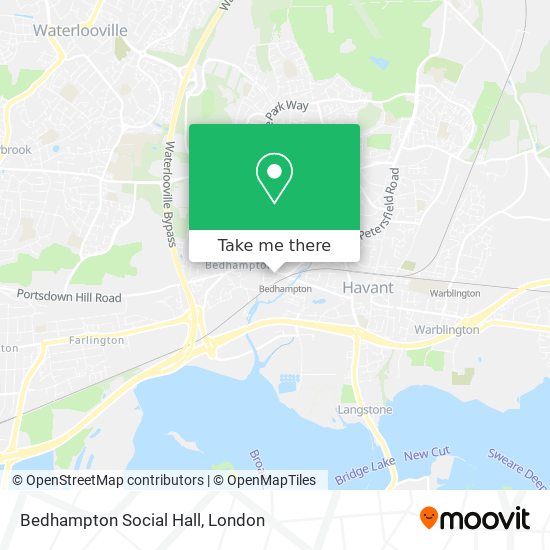 How to get to Bedhampton Social Hall in Havant by bus or train?