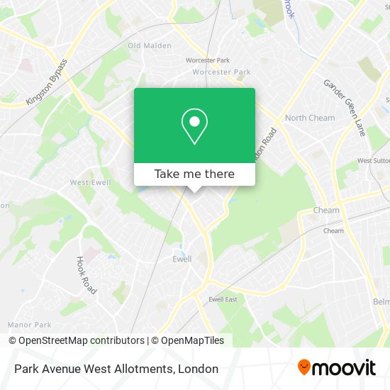 Park Avenue West Allotments map