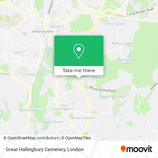 Great Hallingbury Cemetery map
