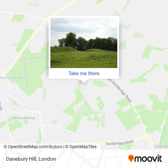 Danebury Hill map