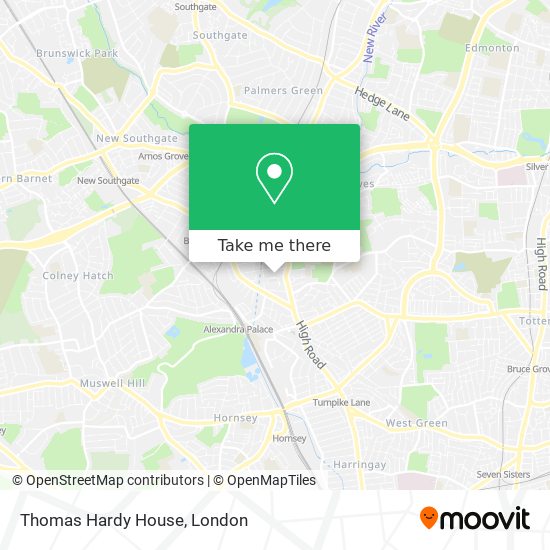 Thomas Hardy House map