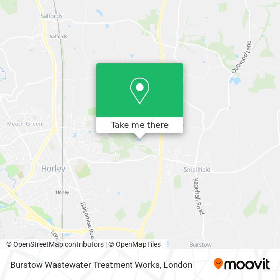 Burstow Wastewater Treatment Works map