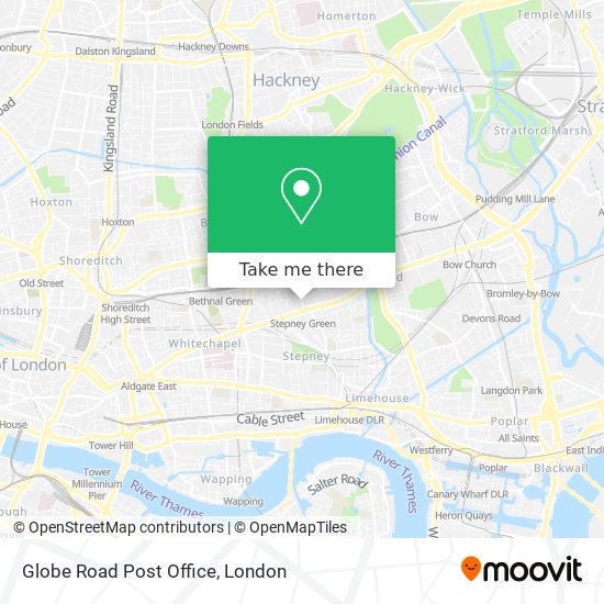 Globe Road Post Office map