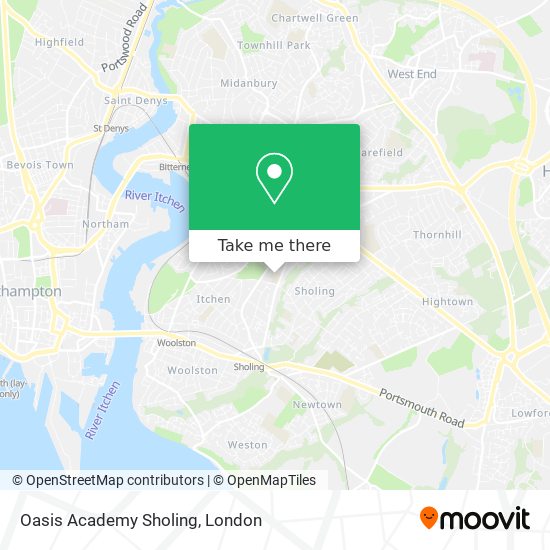 Oasis Academy Sholing map