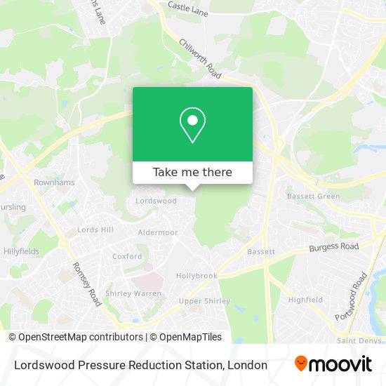 Lordswood Pressure Reduction Station map
