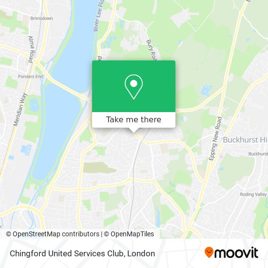 Chingford United Services Club map
