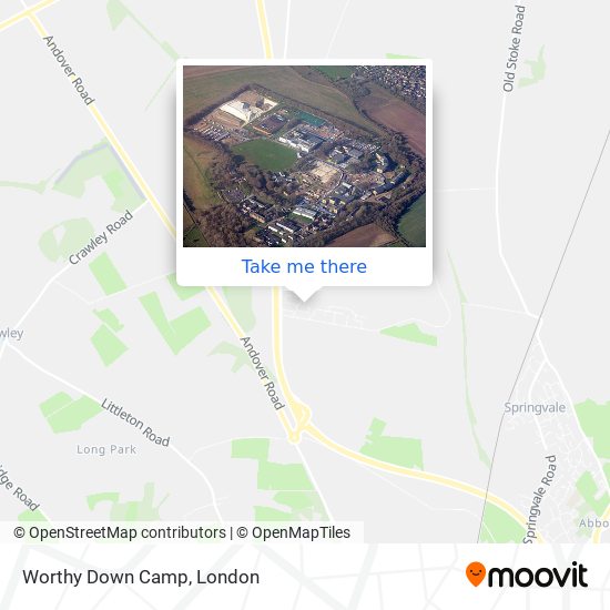 Worthy Down Camp map