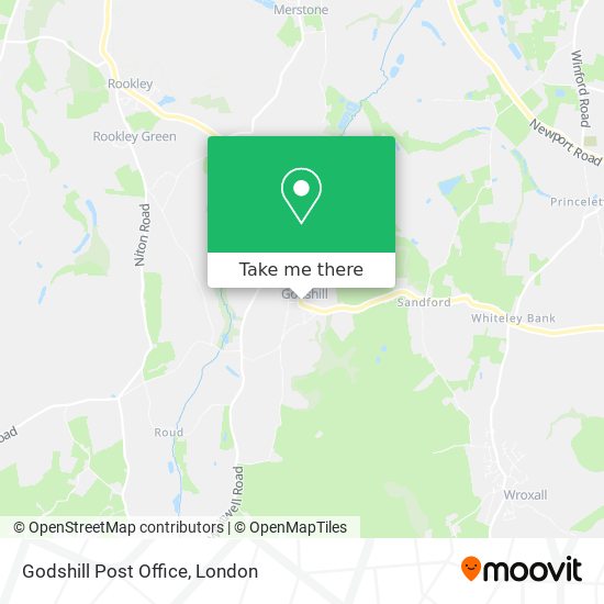 Godshill Post Office map