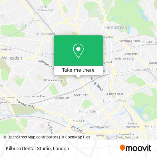 Kilburn Dental Studio map
