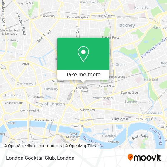 London Cocktail Club map