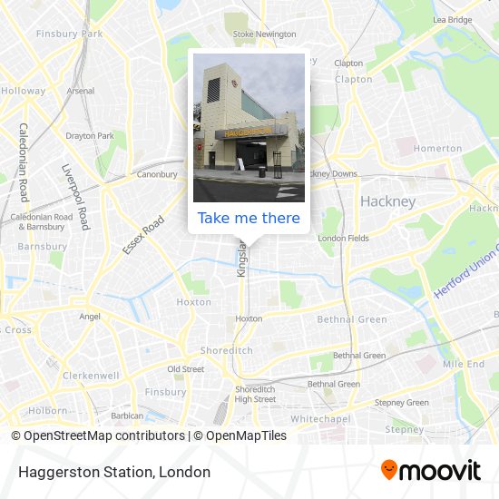 Haggerston Station map
