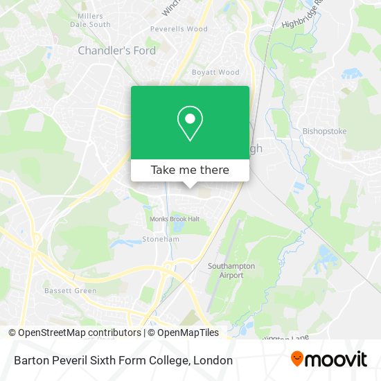 Barton Peveril Sixth Form College map