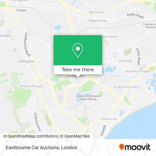 Eastbourne Car Auctions map