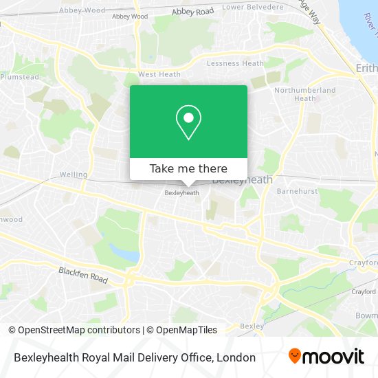 Bexleyhealth Royal Mail Delivery Office map