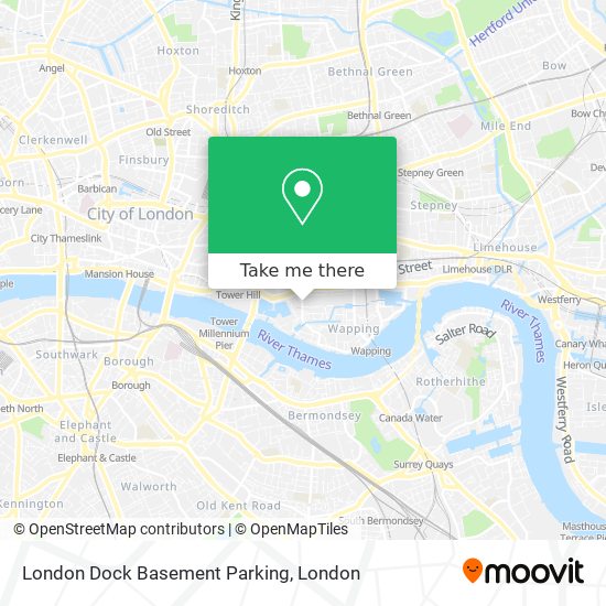 London Dock Basement Parking map