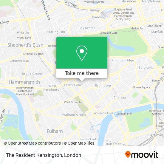 The Resident Kensington map