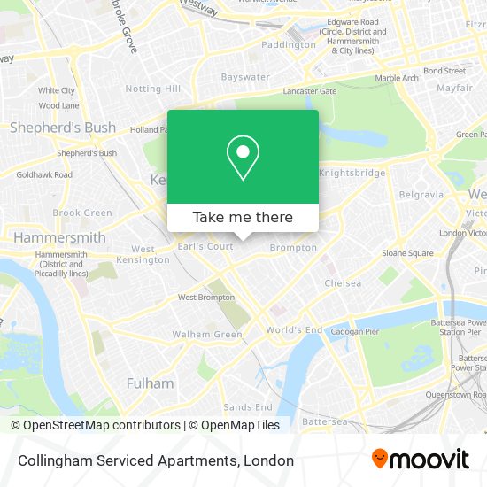 Collingham Serviced Apartments map