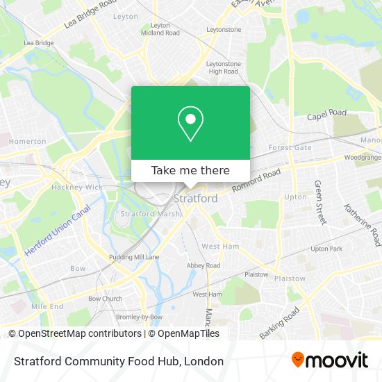 Stratford Community Food Hub map