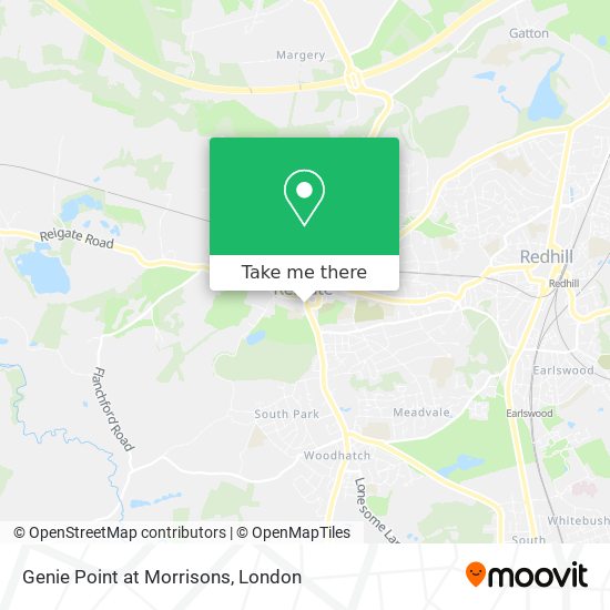 Genie Point at Morrisons map