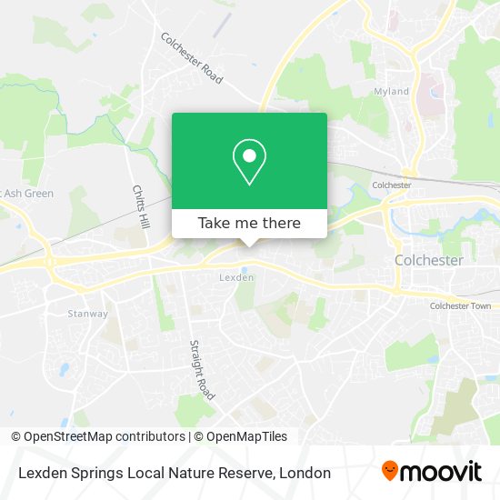 Lexden Springs Local Nature Reserve map