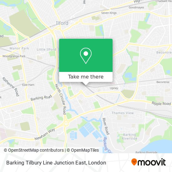 Barking Tilbury Line Junction East map