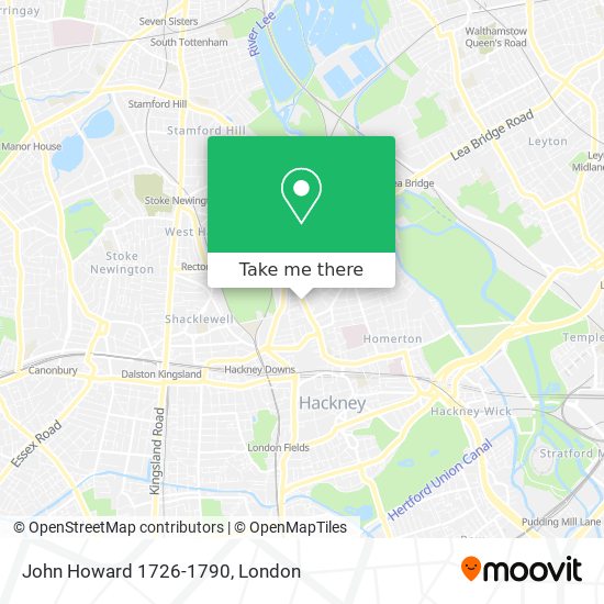 John Howard 1726-1790 map