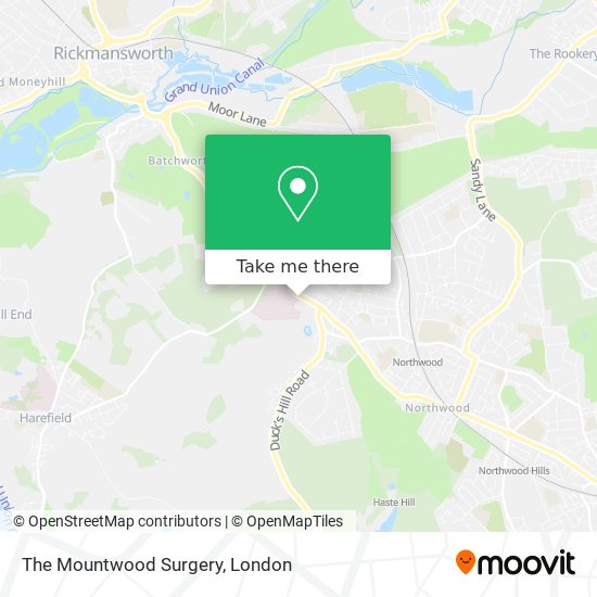 The Mountwood Surgery map