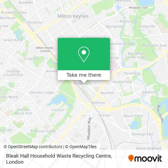 Bleak Hall Household Waste Recycling Centre map