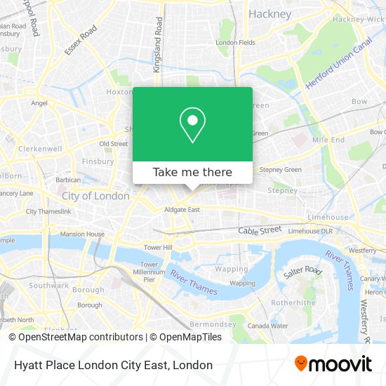 Hyatt Place London City East map