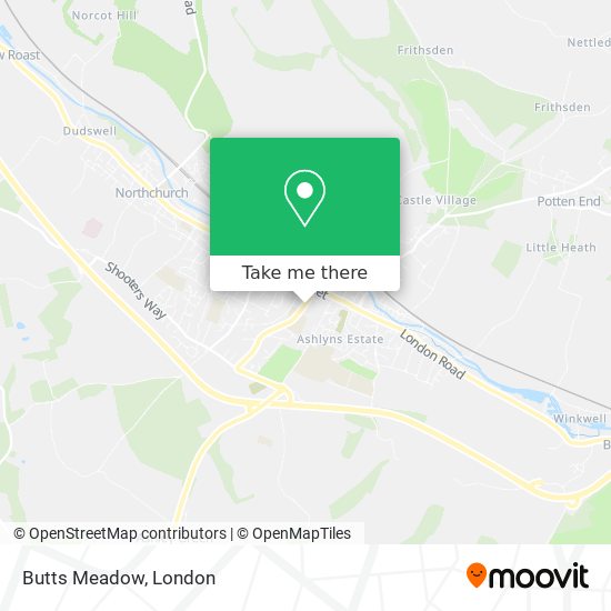 Butts Meadow map