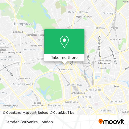 Camden Souvenirs map
