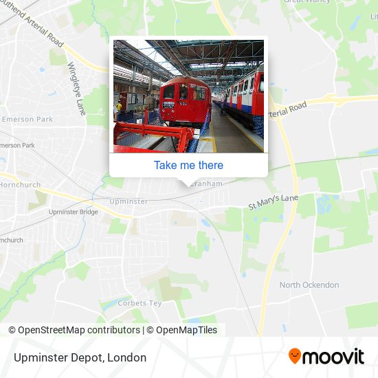 Upminster Depot map