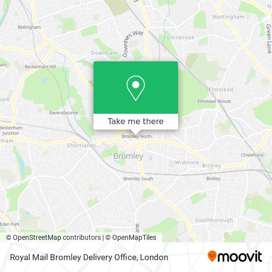 Royal Mail Bromley Delivery Office map