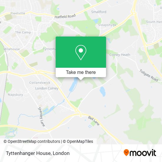 Tyttenhanger House map