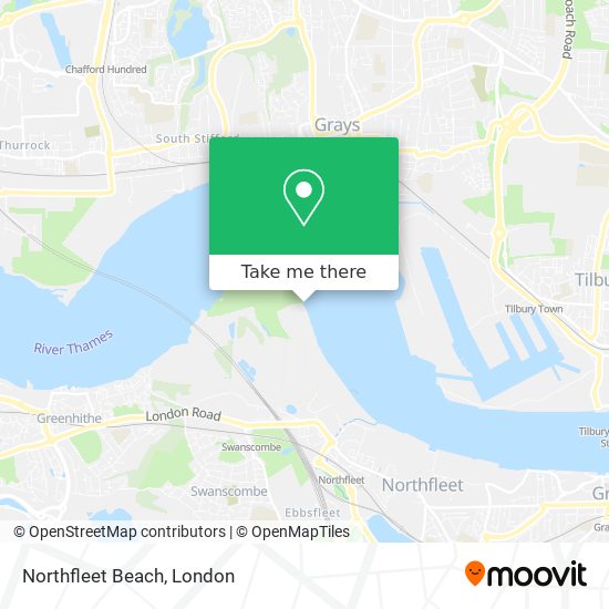 Northfleet Beach map