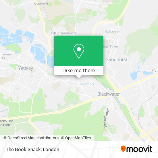 The Book Shack map