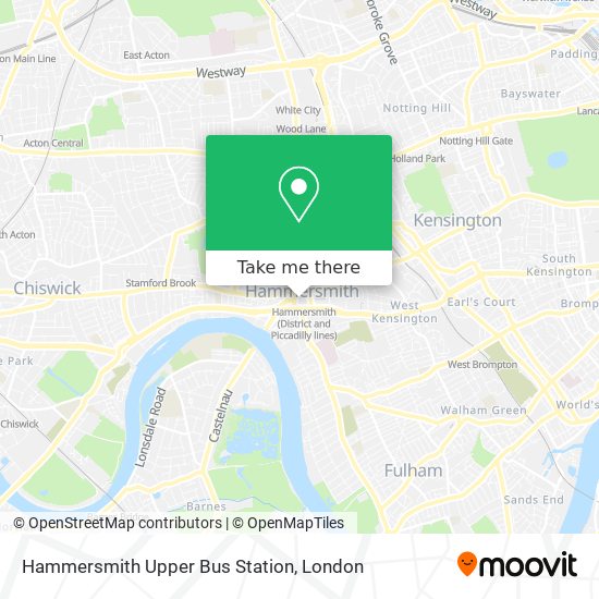 Hammersmith Upper Bus Station map