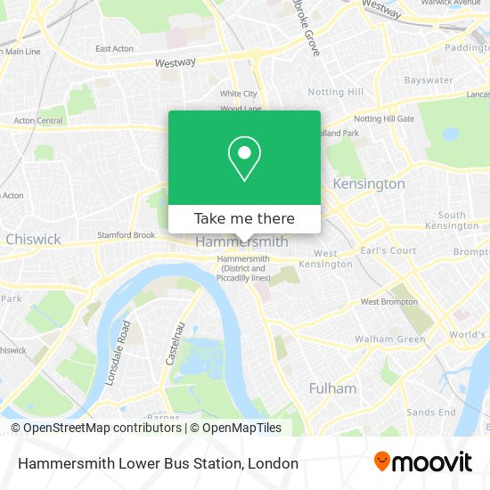 Hammersmith Lower Bus Station map