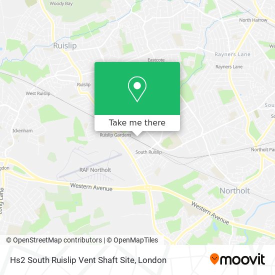 Hs2 South Ruislip Vent Shaft Site map