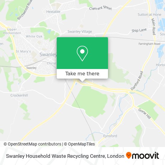 Swanley Household Waste Recycling Centre map