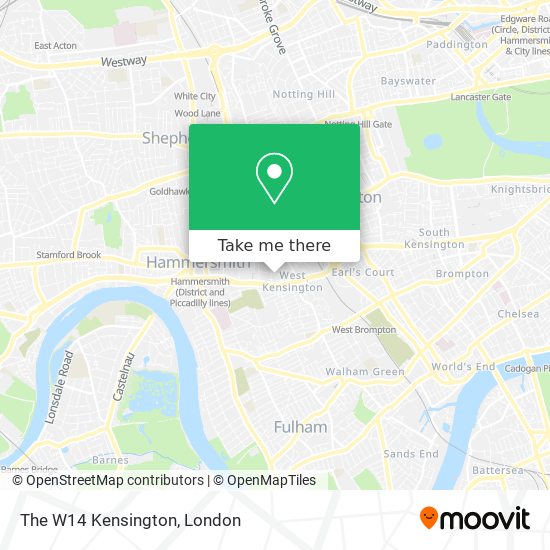 The W14 Kensington map