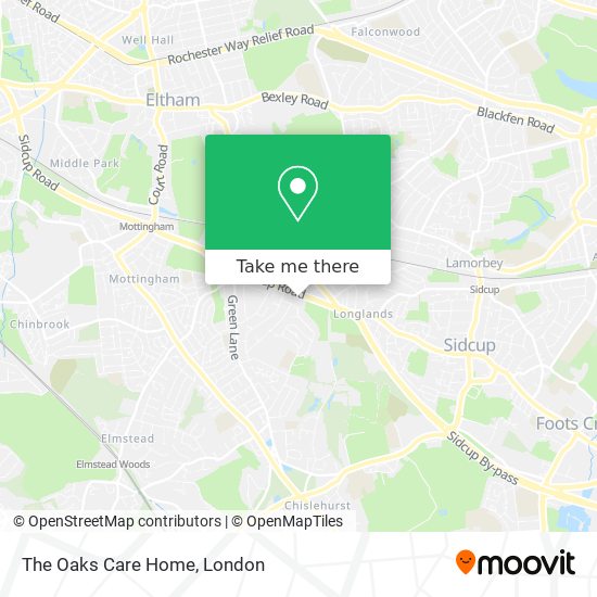 The Oaks Care Home map