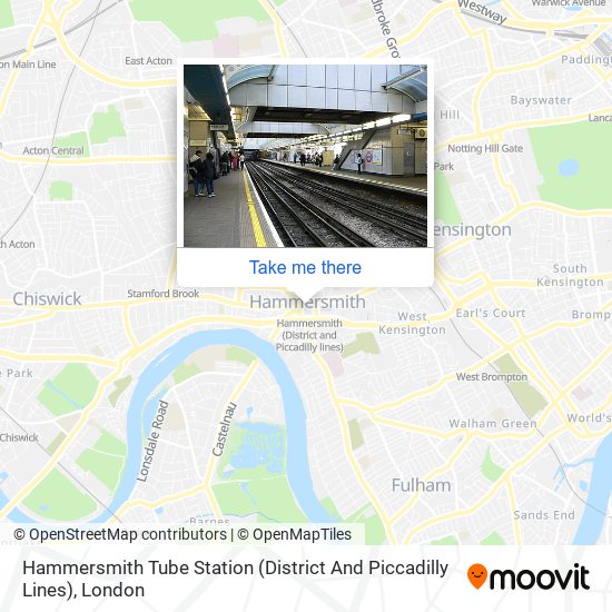 Hammersmith Tube Station (District And Piccadilly Lines) map