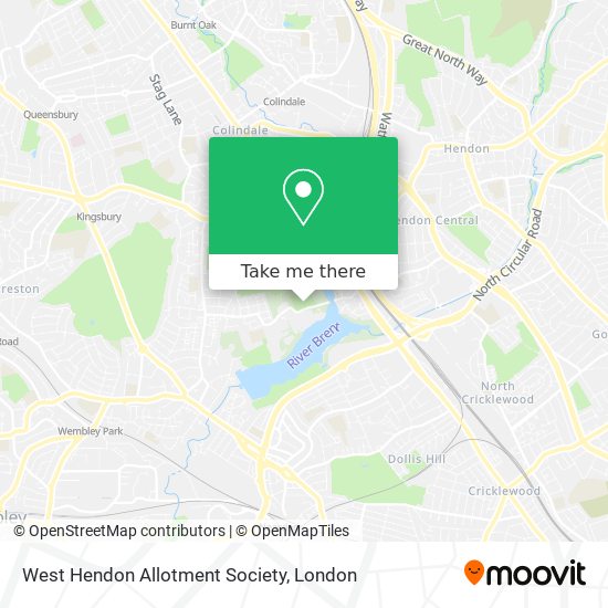 West Hendon Allotment Society map