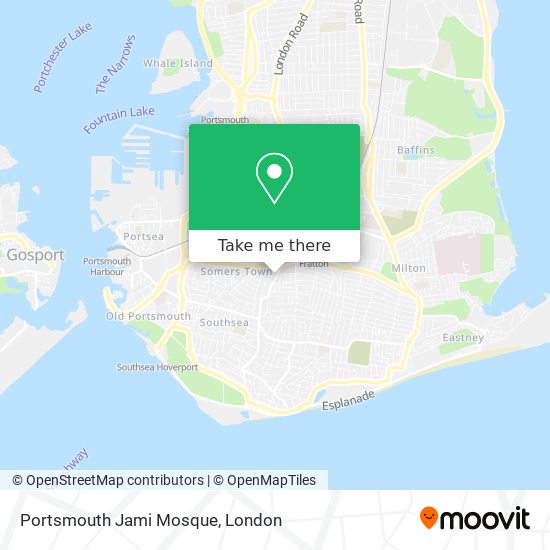 Portsmouth Jami Mosque map